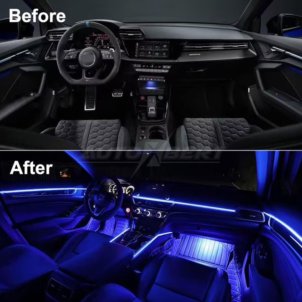 Remote Car LED Strip Lights Multicolor Interior Ambient Lighting Kit 236 Inches