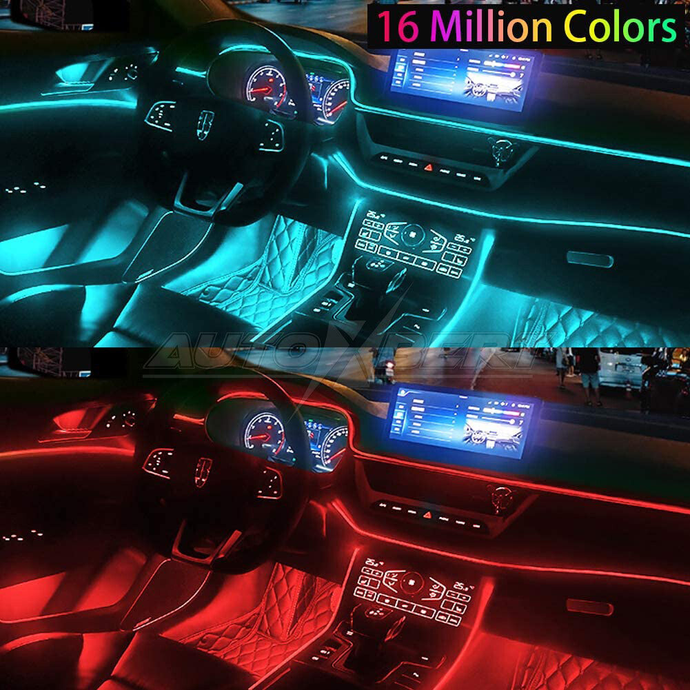 Remote Car LED Strip Lights Multicolor Interior Ambient Lighting Kit 236 Inches