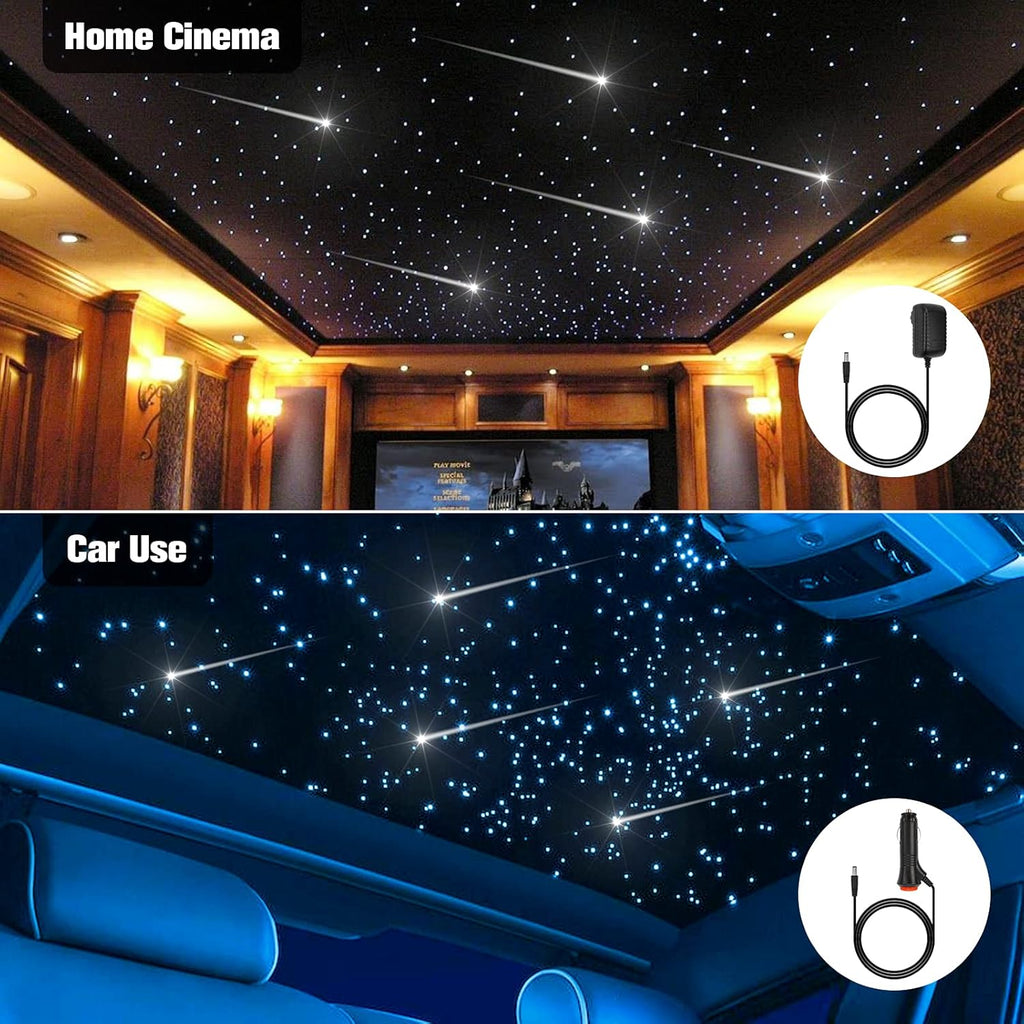 Star Lights - Shooting Star Twinkle Fiber Optic Lights, RGBW+APP Control, 550Pcs*0.03In*13.1Ft