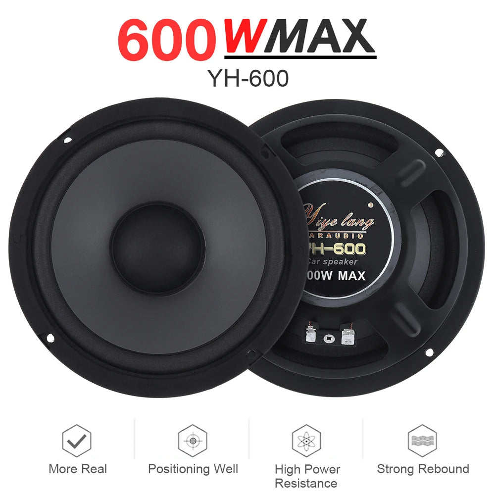 400W 4-Inch/500W 5-Inch/600W 6.5-Inch Car Speaker Sound System Coaxial Speaker Car Subwoofer