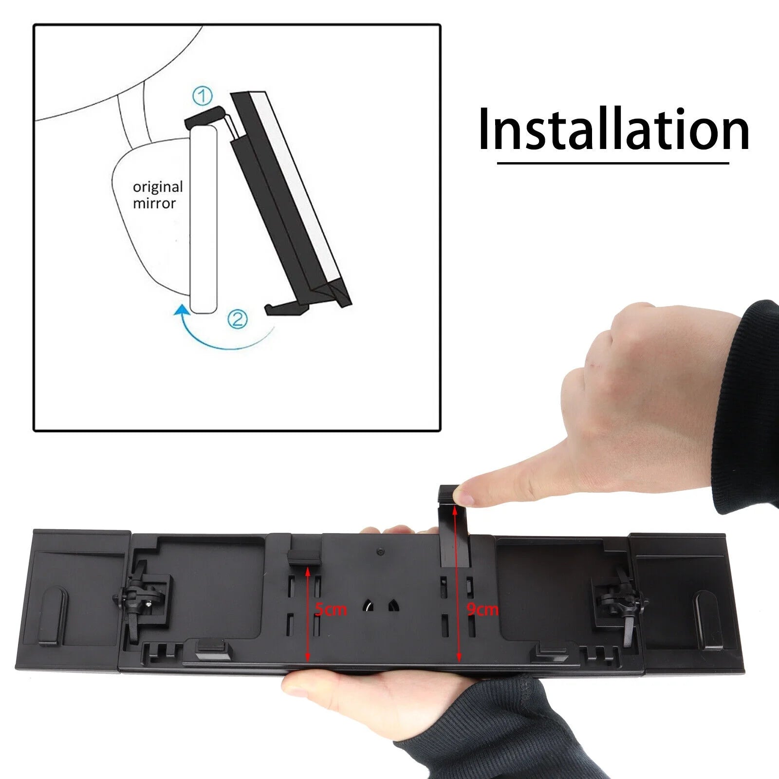 Car Truck Van Wide Angle Auxiliary Large Vision Interior Rearview Convex Mirror Blind Spot Blindspot Clipon Rear Seat Baby Watch