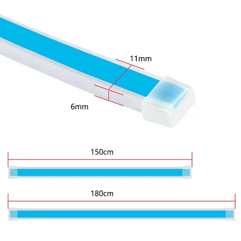 1.2M/1.5M/1.8M Car DRL Led Lights Strip for Hood Flexible Car Engine Cover Decoration Headlight Universal Daytime Running Lights