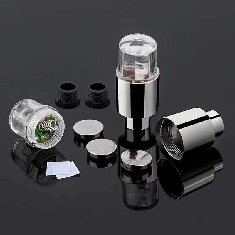 Led Lights for Car Wheel 2Pcs Tyre Valves Wheel Colorful Lights Tire Valves Caps Lamp for Vehicles Car SUV Bike Motorcycle
