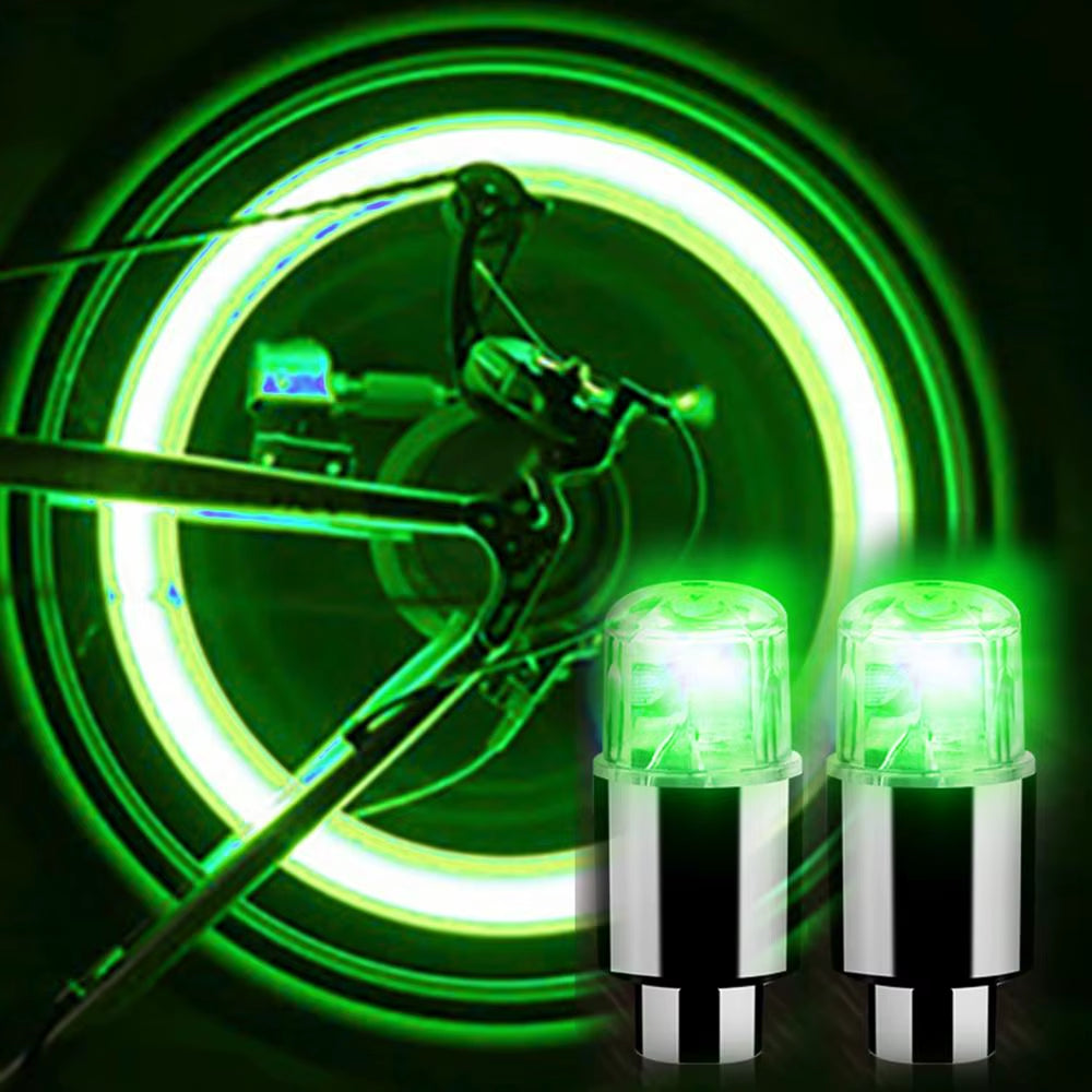 Led Lights for Car Wheel 2Pcs Tyre Valves Wheel Colorful Lights Tire Valves Caps Lamp for Vehicles Car SUV Bike Motorcycle